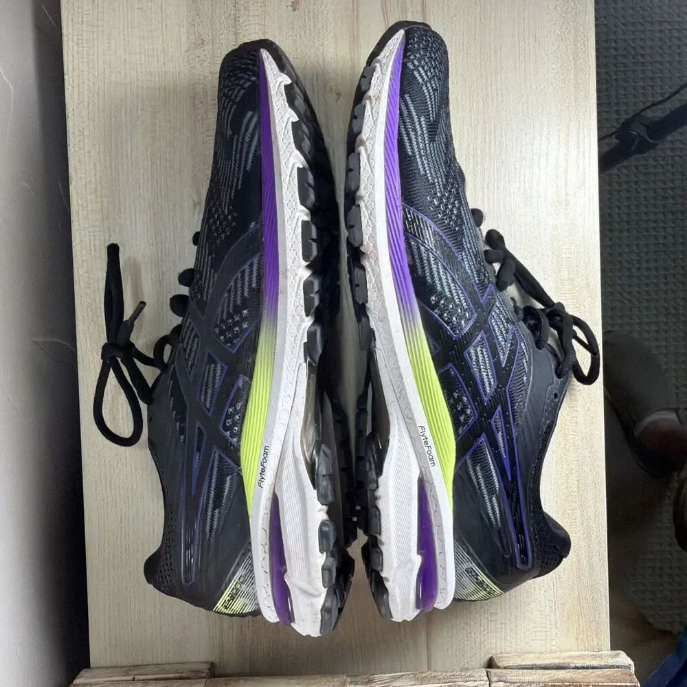 Asics GT2000 8 Black Purple Lime Running Women's Shoes Sz 10 or Men's 8.5B